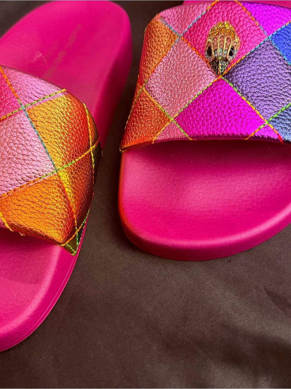 Kurt Geiger Slide Sandals with M Diamond Strap. NWT in Box. Size 7 - Picture 9 of 10
